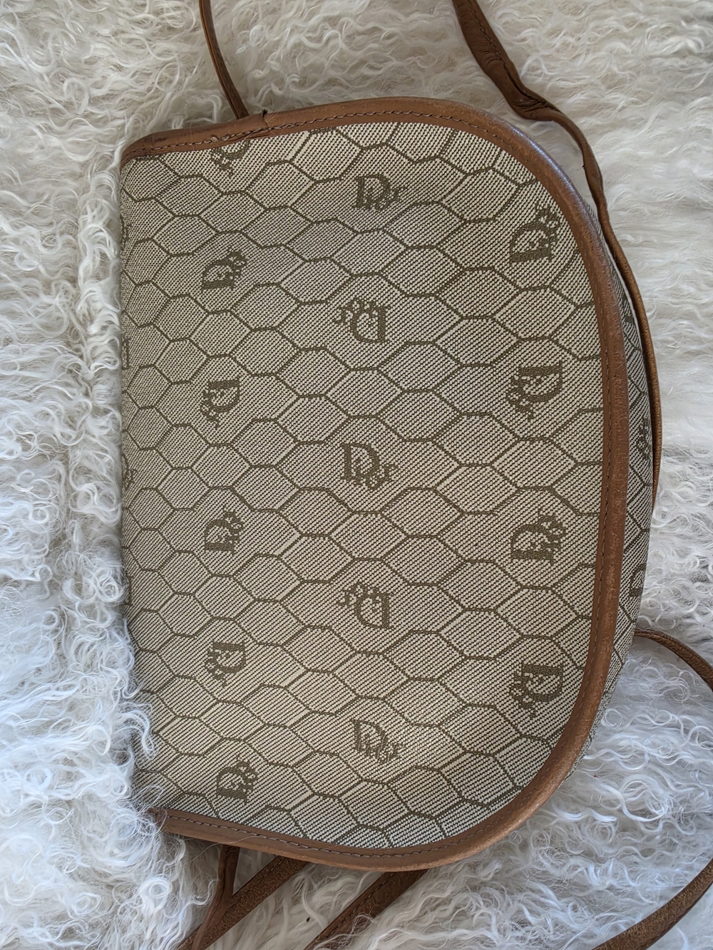 Christian Dior Honeycomb Monogram Beige Vintage - Picture 8 of 12
